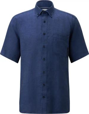 BOGNER Leinen-Kurzarm-Hemd Lykos für Herren - Navy-Blau - S
