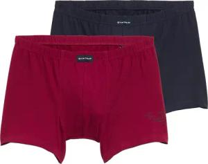 TOM TAILOR Herren Kurze Boxershorts im 2er-Pack, rot, Uni, Gr. S/4