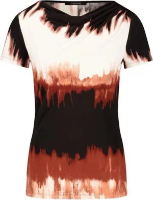 Taifun T-Shirt - lockeres Shirt mit AOP - gerafftes Kurzarm Shirt