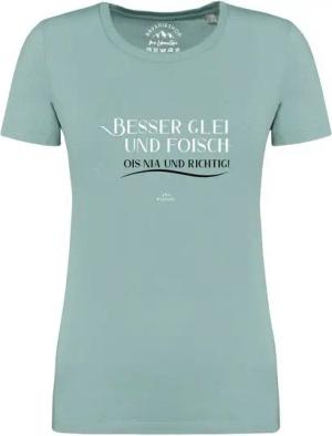 Bavariashop T-Shirt Damen T-Shirt "Besser glei und foisch...