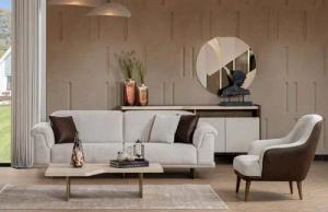 JVmoebel Wohnzimmer-Set Sofa Set Sitzgruppe Sofagarnitur Kombination Couch Polstergarnitur, (2-St., 3-Sitzer Sofa + Sessel), Made in Europa