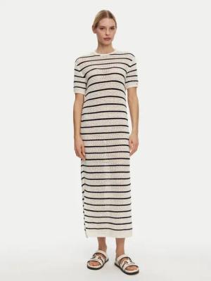 Tommy Hilfiger Sommerkleid Pointelle WW0WW44489 Beige Slim Fit