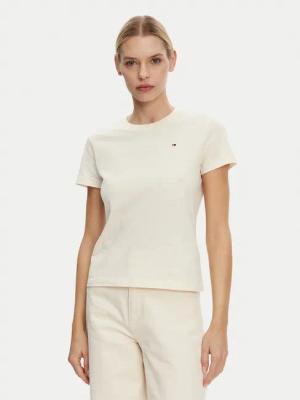 Tommy Hilfiger T-Shirt Slub WW0WW44433 Beige Slim Fit