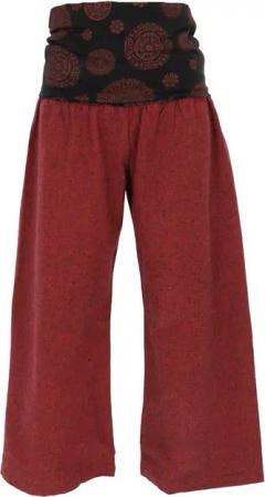 Guru-Shop Relaxhose Weite Marlenehose, Wellnesshose, Yogahose, Boho.. alternative Bekleidung
