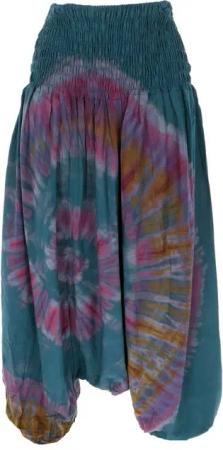 Guru-Shop Relaxhose Batik Afghani Hose, Haremshose, Pluderhose.. Ethno Style, alternative Bekleidung