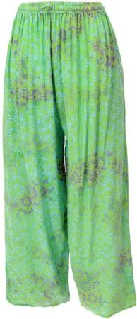 Guru-Shop Relaxhose Weite farbenfrohe Palazzohose, Boho Sommerhose.. alternative Bekleidung