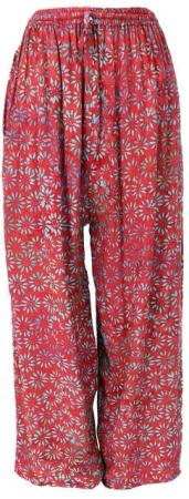 Guru-Shop Relaxhose Weite farbenfrohe Palazzohose, Boho Sommerhose.. alternative Bekleidung
