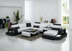 JVmoebel Ecksofa Ledersofa Couch Wohnlandschaft Eck Garnitur Sofa Weiß, Made in Europa