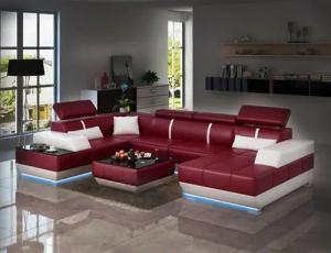 JVmoebel Ecksofa Ledersofa Sofa Eckcouch Ledercouch Poster Ecke NEU Wohnlandschaft, Made in Europa