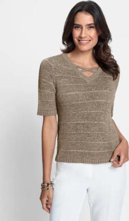 Kurzarmpullover
