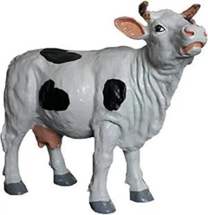 Xlmoebel Skulptur Fleischer Kuh Rind Werbung Display Stand Metzger Tier Dekoration (Skulptur A104-24cm), Hergestellt in Europa