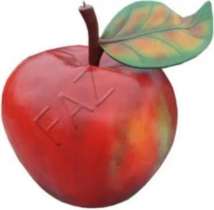JVmoebel Skulptur Dekoration Laden Aufsteller Apfel Obst Handel 125cm XXL Werbung B385, Made in Europa
