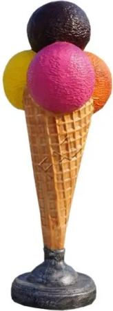 JVmoebel Skulptur Dekoration Laden Aufsteller Eis Diele Handel 145cm XXL Werbung B365, Made in Europa