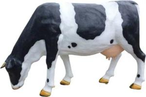 JVmoebel Gartenfigur Kuh Rind Metzger Werbung Aufsteller Fleischer Tier Aufsteller, Made in Europa