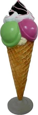 JVmoebel Gartenfigur XXL Eis Diele Werbung Aufsteller Figur Garten Dekoration Deko Deko, Made in Europa