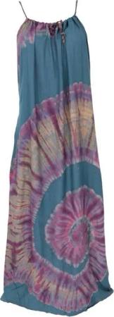 Guru-Shop Midikleid Batik Hippiekleid, Sommerkleid, Trägerkleid,.. alternative Bekleidung