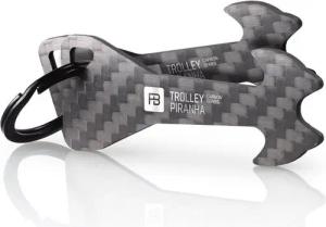 FABACH Schlüsselanhänger TrolleyPiranha Einkaufswagenlöser aus Carbon - Einkaufswagenchip (2-tlg)