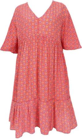 Guru-Shop Midikleid Boho Kurzarm Sommerkleid, Maxikleid,.. alternative Bekleidung