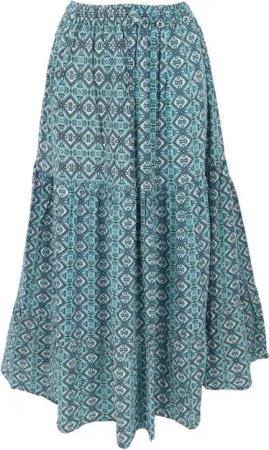 Guru-Shop Minirock Maxirock Batik, langer Sommerrock, farbenfroher.. alternative Bekleidung