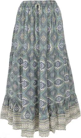 Guru-Shop Minirock Maxirock Batik, langer Sommerrock, farbenfroher.. alternative Bekleidung
