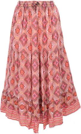 Guru-Shop Minirock Maxirock Batik, langer Sommerrock, farbenfroher.. alternative Bekleidung