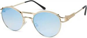 styleBREAKER Sonnenbrille Panto Sonnenbrille mit Federn (1-St) Verspiegelt