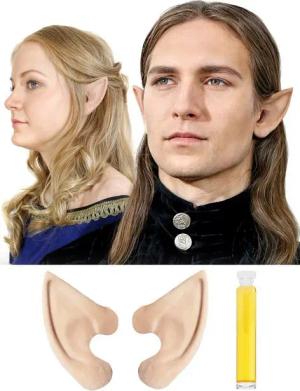 Maskworld Theaterschminke Elfenohren aus Latex, Klassische Ohren für Elfen zum ankleben.
