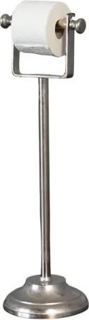 baario Toilettenpapierhalter Toilettenpapierhalter CORSY, stehend antik silber Design matt ohne bohren
