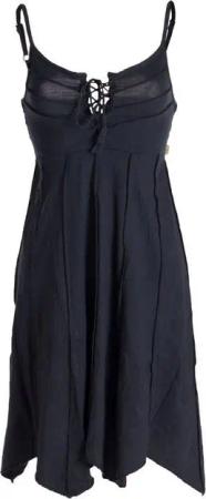 Vishes Sommerkleid Leichtes Sommerkleid mit verstellbaren Trägern Tunika, Boho, Goa Hippie Style
