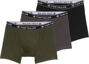 TOM TAILOR Herren Mittellange Boxershorts im 3er-Pack, grün, Uni, Gr. XL