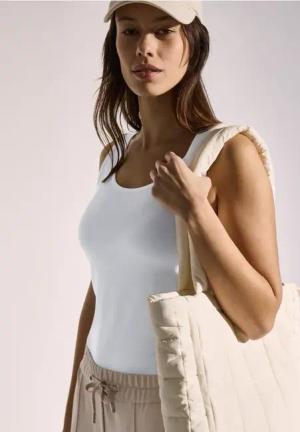 Cecil Damen Basic Top in Weiß, Gr: S
