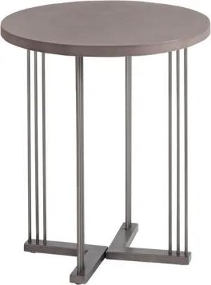 loft24 Beistelltisch Stanley, runder Wohnzimmertisch, Nachttisch, Metallgestell, Durchmesser 50 cm