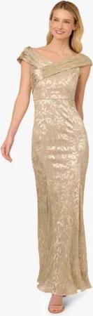Adrianna Papell Abendkleid Foil Leaf Mermaid Gown Abend, Formell, Anlass, MOB, Hochzeit