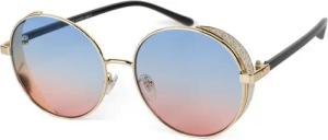 styleBREAKER Sonnenbrille Runde Sonnenbrille mit Glitzer Side Shield (1-St) Gradient