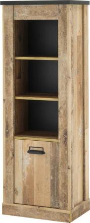 Home affaire Wäscheschrank "SHERWOOD Hochkommode Kommode Schrank", in modernem Holz Dekor, mit Apothekergriffen aus Metall, Höhe 146 cm