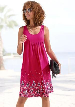 Beachtime Strandkleid, mit Blumenprint, Minikleid, Sommerkleid, Strandkleid