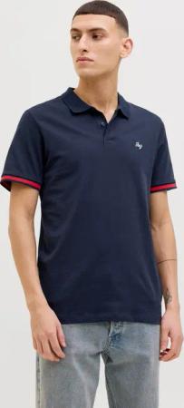 Jack & Jones Poloshirt "JJEJERSEY LOGO POLO SS SN", mit Logo Stickerei