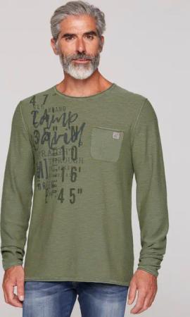 CAMP DAVID Rundhalspullover, mit Brusttasche