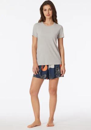 Shirt kurzarm rundhals grau-jaspe - Mix+Relax 40