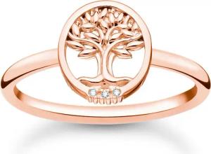 Thomas Sabo TR2375-416-14 Damenring Lebensbaum mit Steinen Roségoldfarben