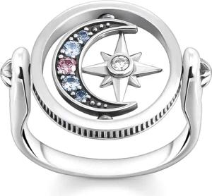 Thomas Sabo TR2377-945-7 Ring für Damen Royalty Stern & Mond Silber