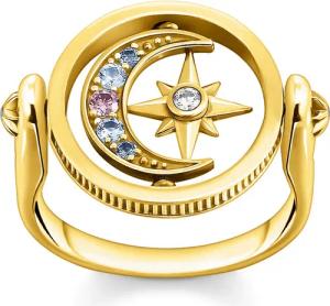 Thomas Sabo TR2377-959-7 Damenring Royalty Stern & Mond Goldfarben