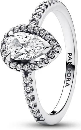 Pandora 192835C01 Damen Silberring Funkelnde Birne mit Heiligenschein