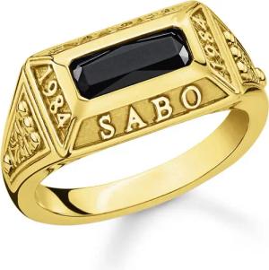 Thomas Sabo TR2243-966-11 College-Ring Schwarzer Stein Goldfarben