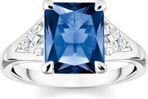 Thomas Sabo TR2362-166-1 Silberring für Damen Blauer Stein