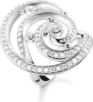 Thomas Sabo TR2379-051-14 Damenring Welle mit Weißen Steinen