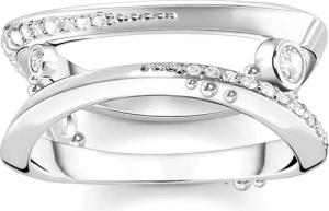 Thomas Sabo TR2382-051-14 Damen-Silberring Welle mit Weißen Steinen
