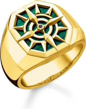 Thomas Sabo TR2274-140-6 Ring Kompass Goldfarben/Grün