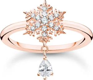 Thomas Sabo TR2414-416-14 Damen-Ring Schneeflocke Roségoldfarben