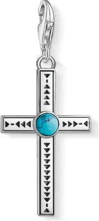 Thomas Sabo 1677-878-17 Charm-Anhänger Kreuz Türkis